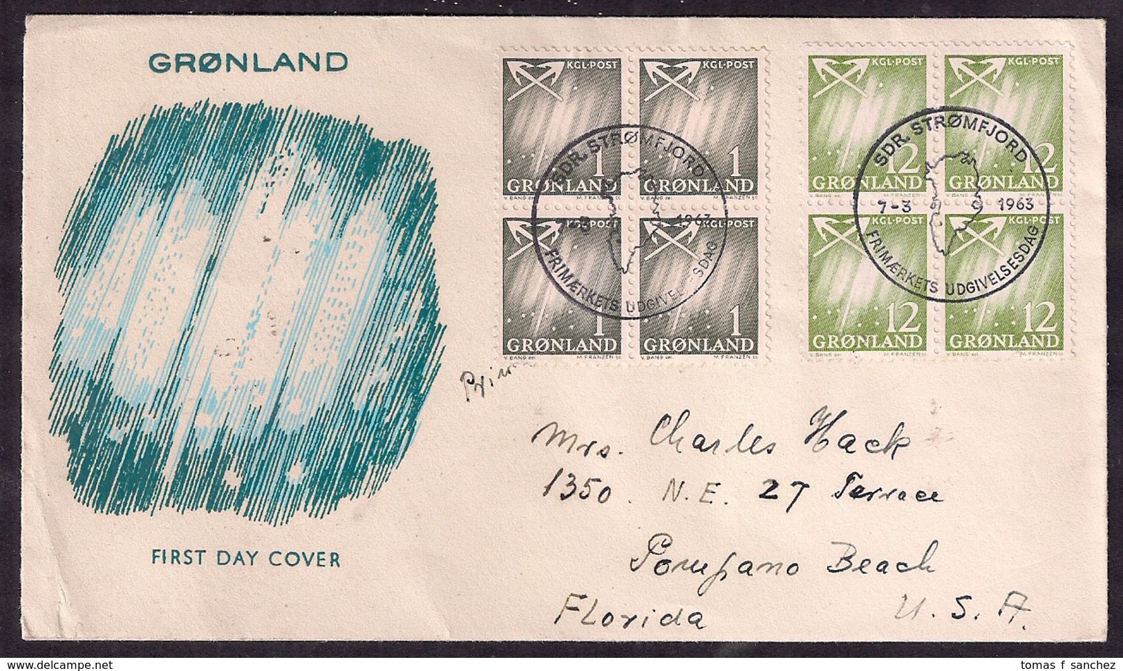 Groenland - 1963 - Lettre - Envoyée Aux États-Unis - Cartas & Documentos