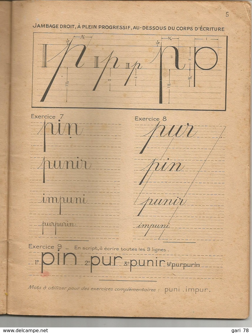 P DECOCHEREUX / C DIRAND : Carnet D'écriture Anglaise Penchée Et Droite, Script - Bricolage / Technique