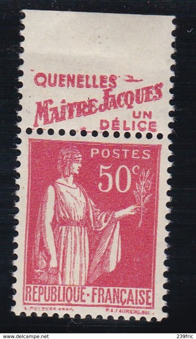 PUBLICITE: TYPE PAIX 50C ROUGE FAUROY-quenelles Maître Jacques ACCP 794 NEUF* - Other & Unclassified