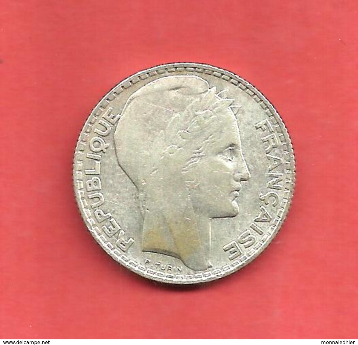 10 Frs TURIN , 1930 , Métal: ARGENT , N° Franc: 360.1 , TTB- - Autres & Non Classés