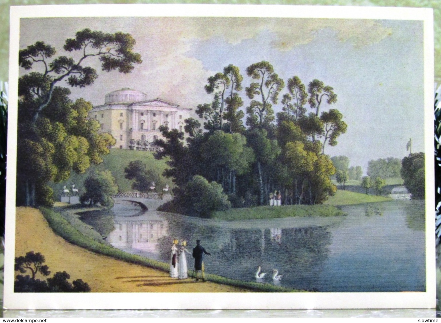 Pavlovsk. View Of The Palace. Copy From Martynov's Lithography Of 1821. USSR Russia Postcard - Russia