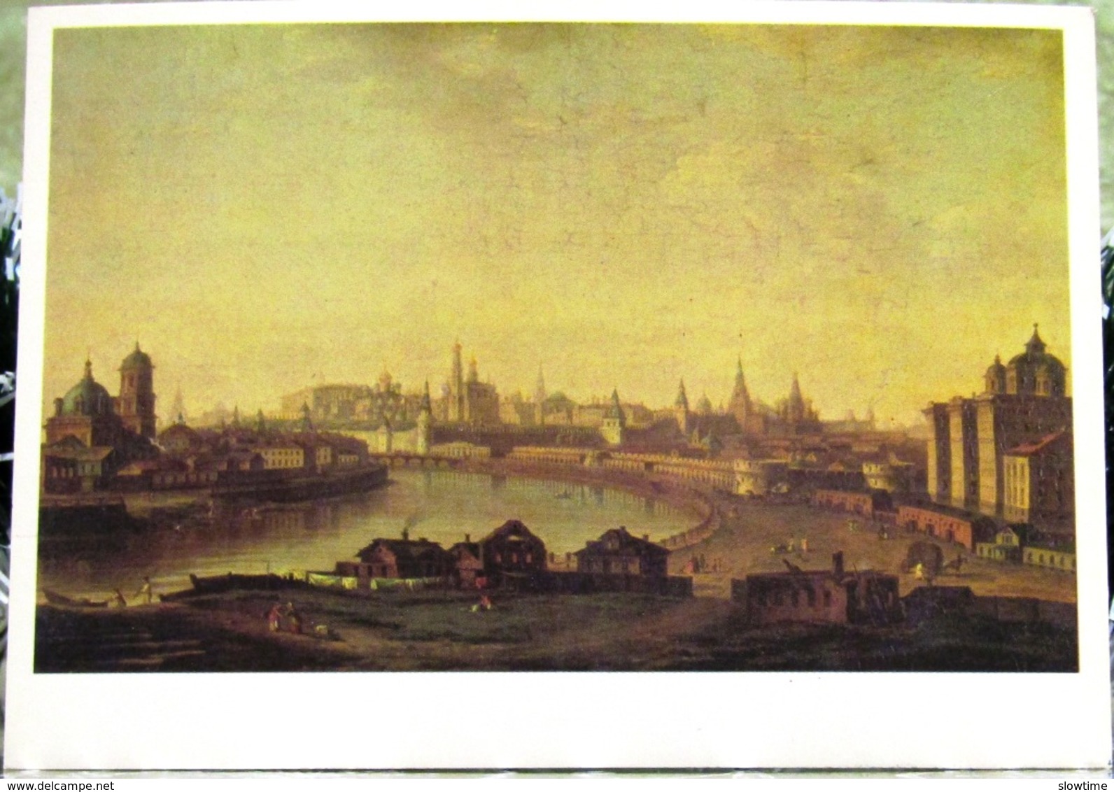 View Of The Moscow Kremlin From Ustyinsky Bridge 1818. USSR Russia Postcard - Russia