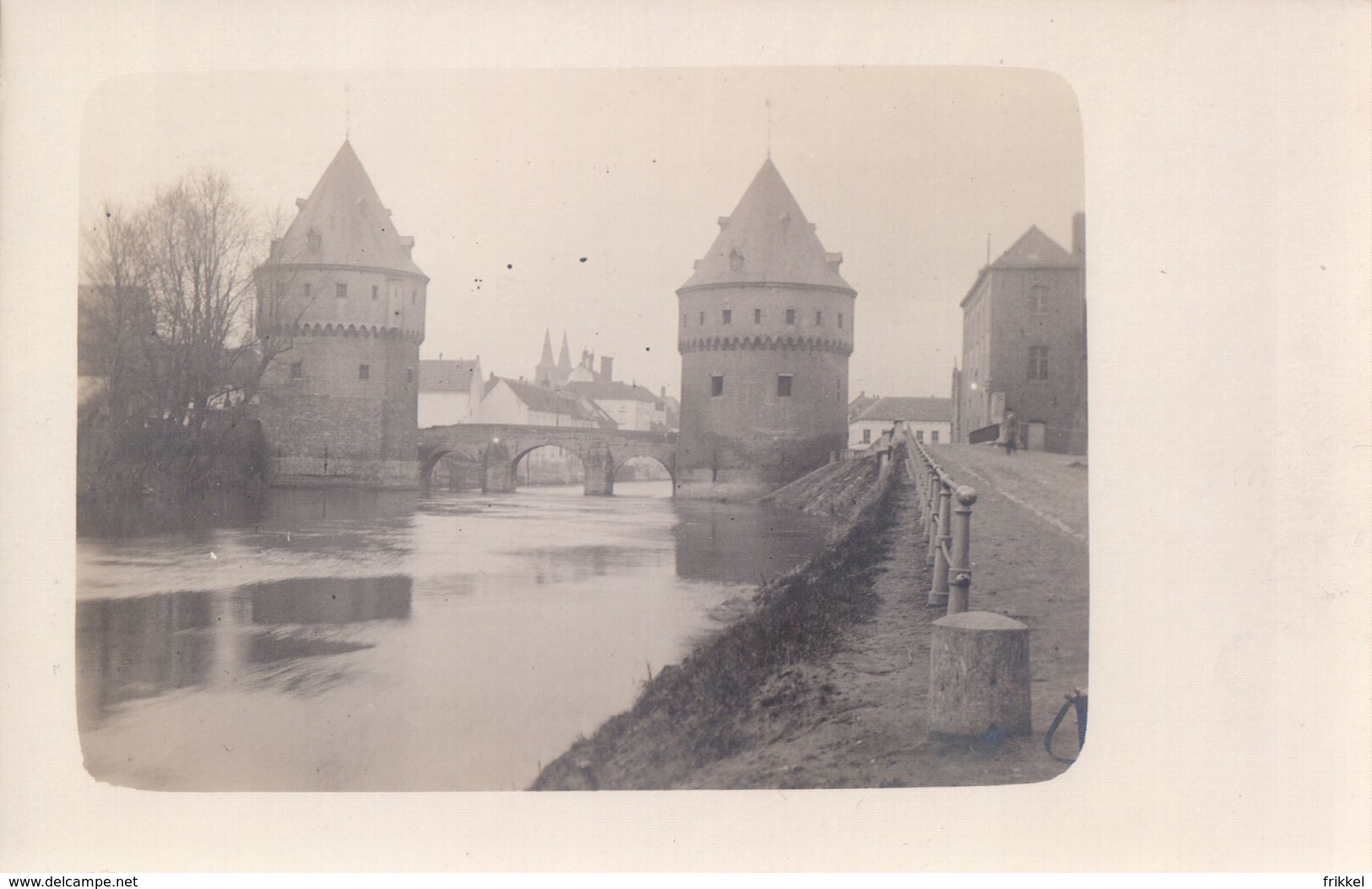 Fotokaart Carte Photo Kortrijk Courtrai Broel Torens Le Pont Du Broul (stempel Ville De Bruxelles Ecole Primaire N°10 ) - Kortrijk