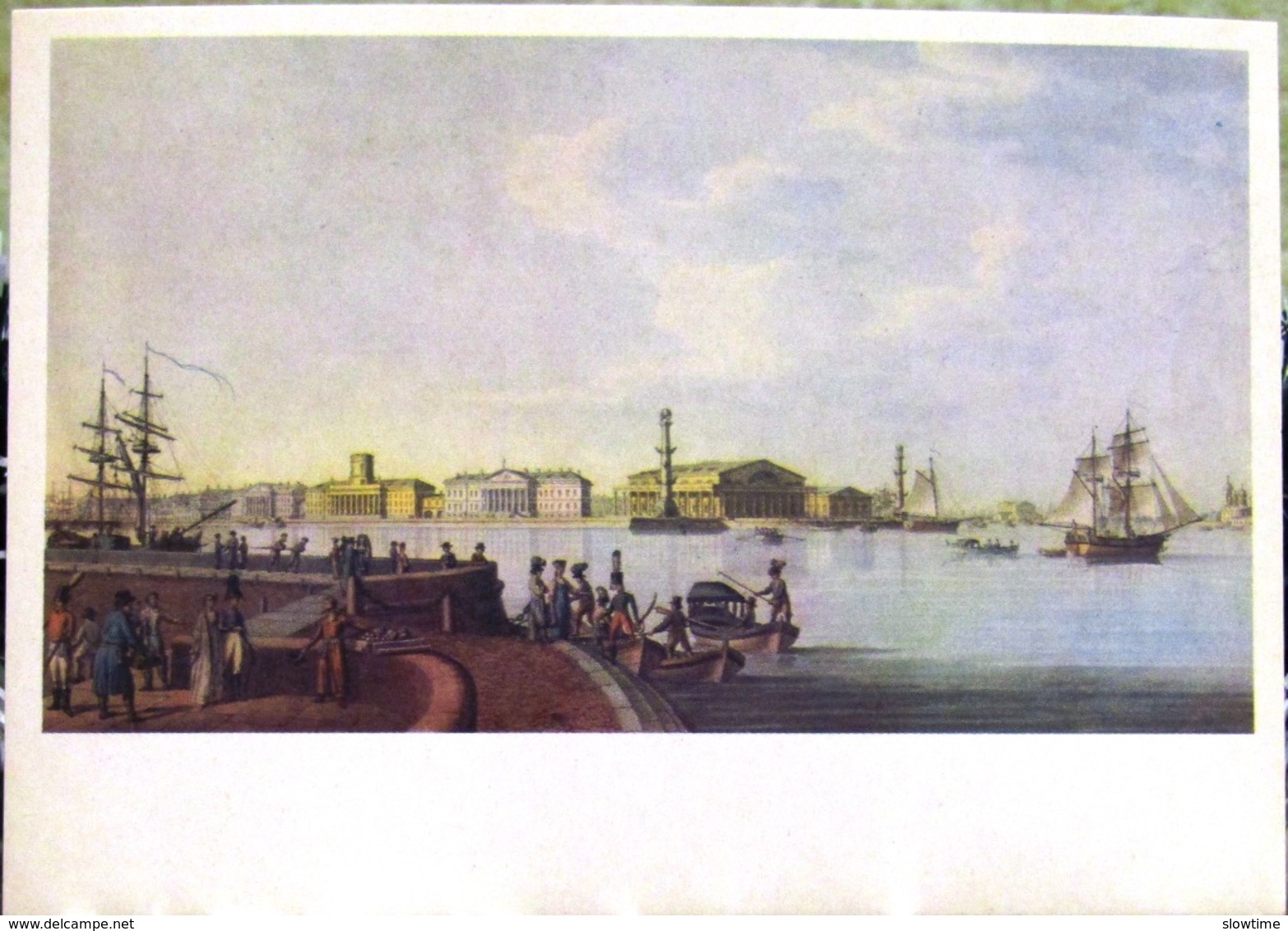 St. Petersburg, Exchange In 1807, Engraving On Copper. USSR Russia Postcard - Russia