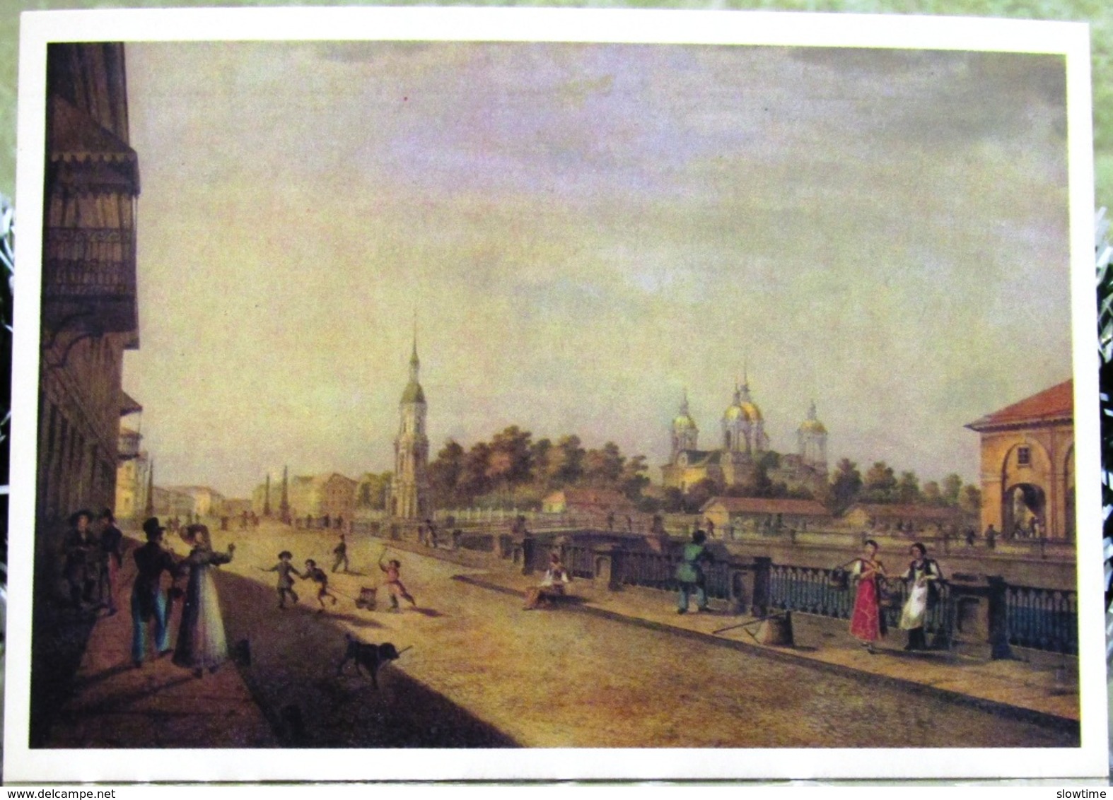 Kolomna, St. Nicholas Cathedral, Moscow Region 1823. Lithochrome Beggrov Reprint. USSR Russia Postcard - Russia