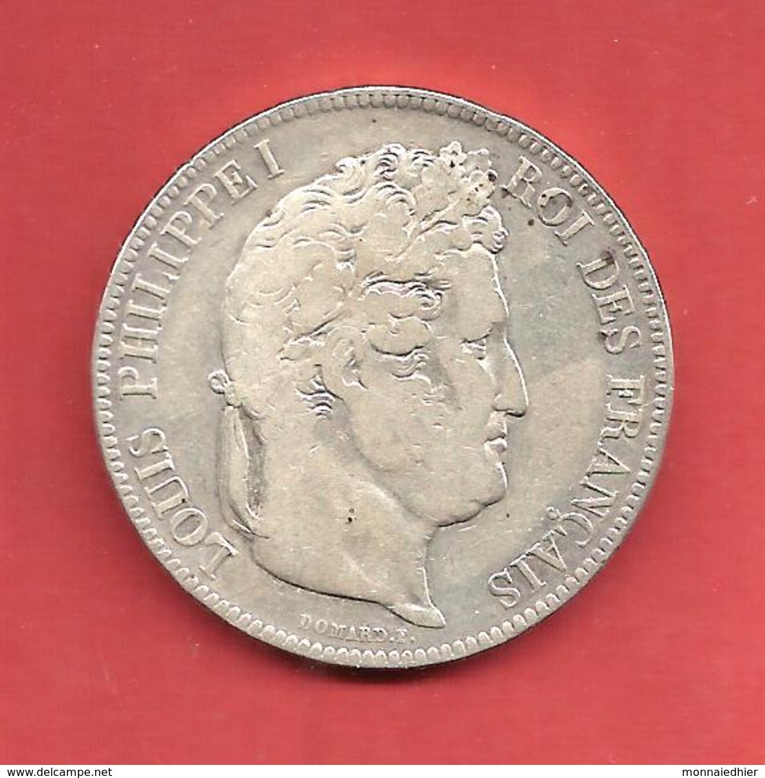 5 Frs IIe TYPE DOMARD , 1843 W , Métal: ARGENT , N° Franc: 324-104 , TB+/TTB- - Autres & Non Classés