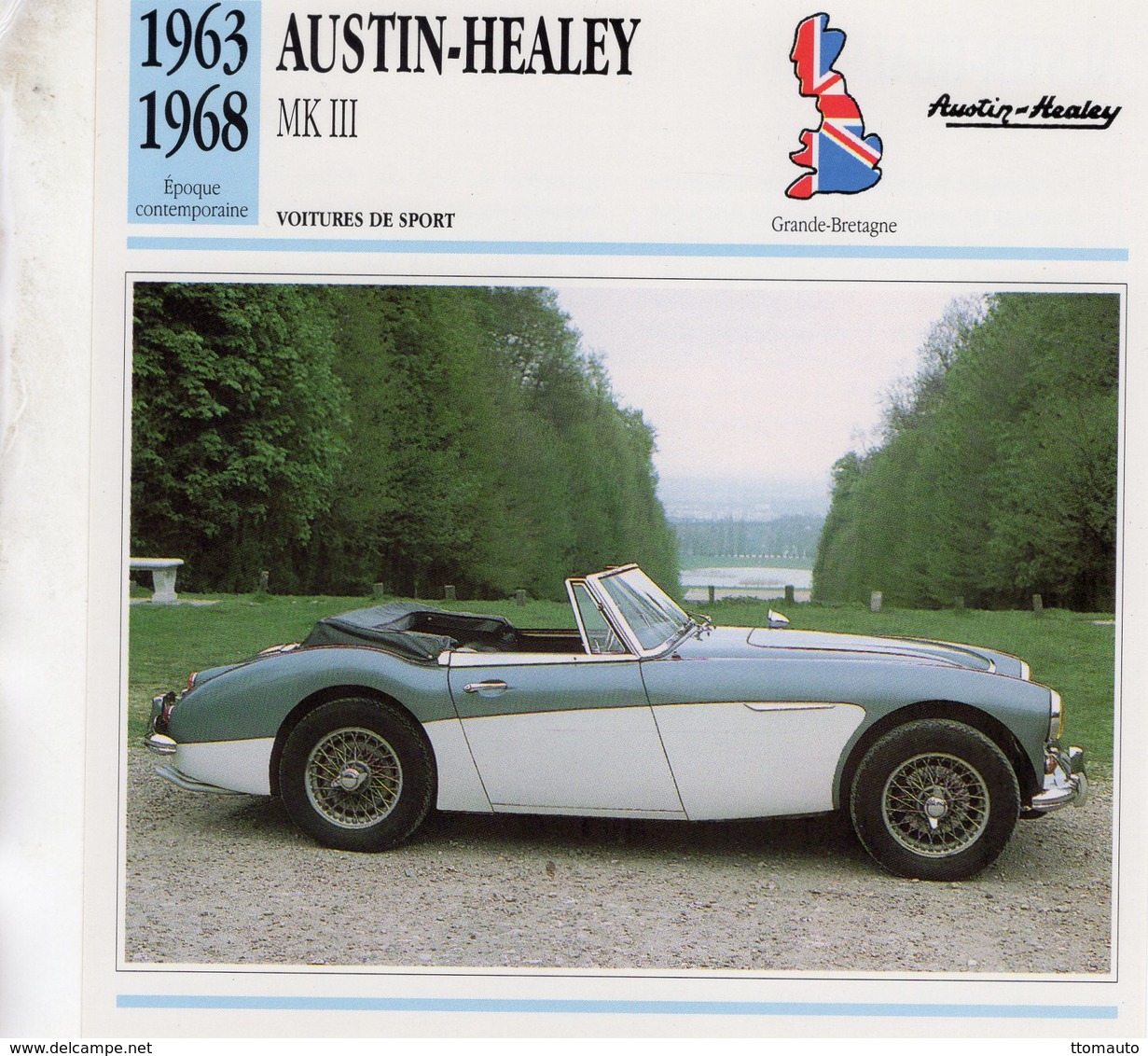 Austin-Healey 3000 Mk III   -  1963  -  Fiche Technique Automobile (Grande Bretagne) - Voitures