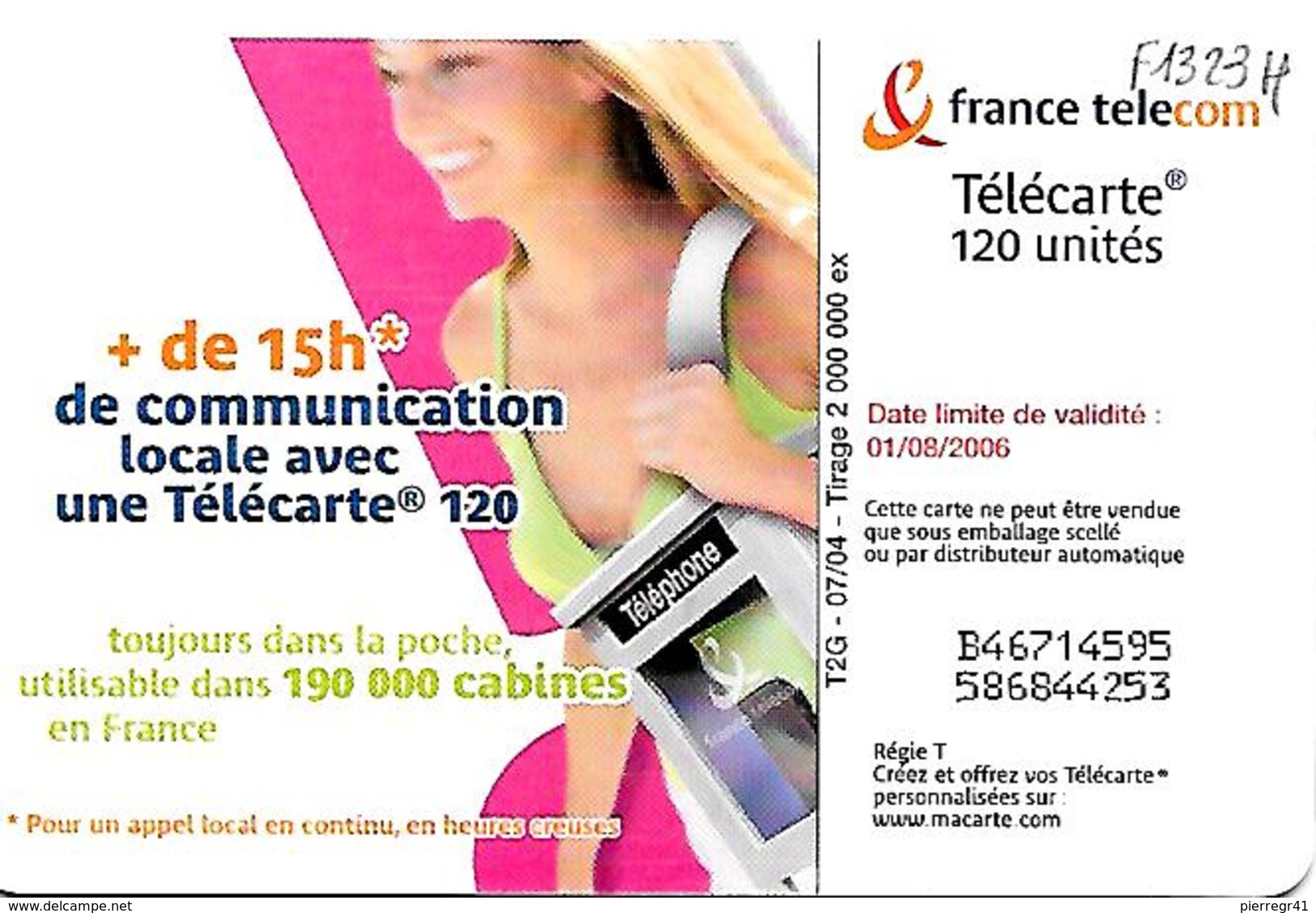 TC-PUBLIC°F1323H-120U-GEM2-07/04-CABINE  BAGAGE 1-UTILISE-TBE- - 2004