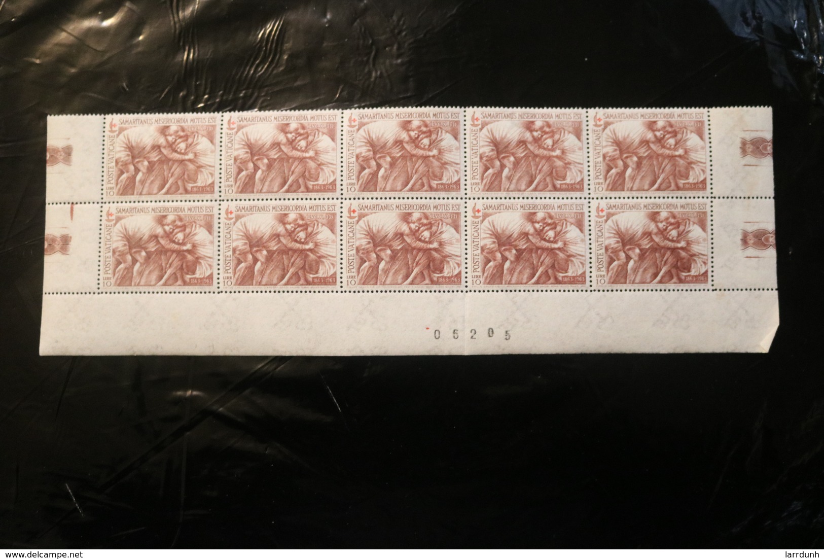 Vatican City 392 Red Cross Centenary Block Of 10 Has Been Folded MNH WYSIWYG 1964 A04s - Unused Stamps