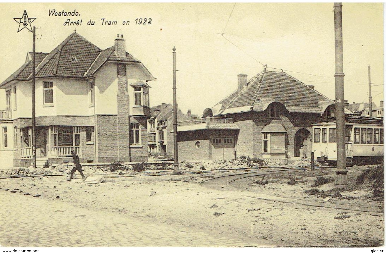 WESTENDE - Arrêt Du Tram En 1923 - Westende