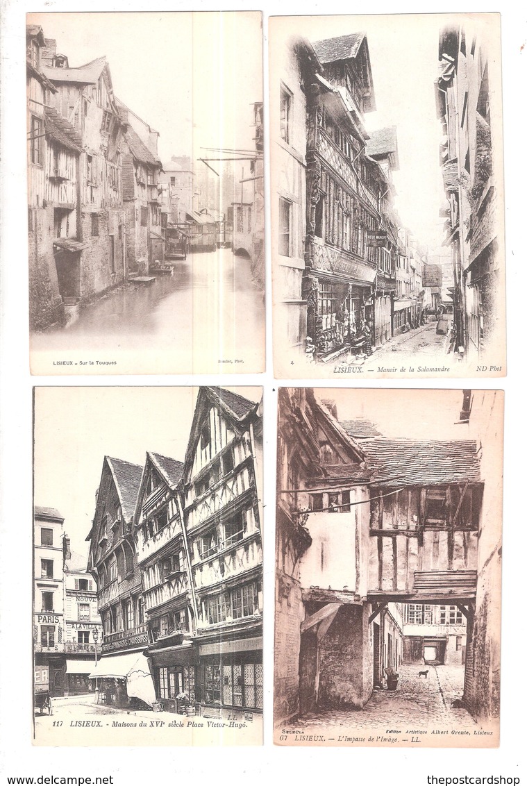 CPA 14 Lisieux 4 Four Old Unused Postcards Two Are Undivided Back For 1 Euro - Lisieux