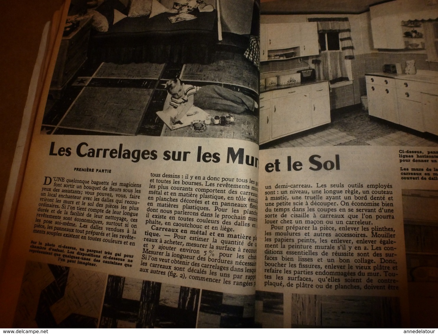 1951 MÉCANIQUE POPULAIRE: Un bateau transformable;Chasser à la fronde avec précision ;Carrelage murs et sols ;etc