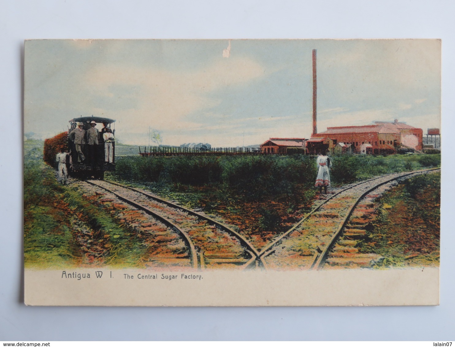 C.P.A. : ANTIGUA W. I. : The Central Sugar Factory, Railway - Antigua & Barbuda