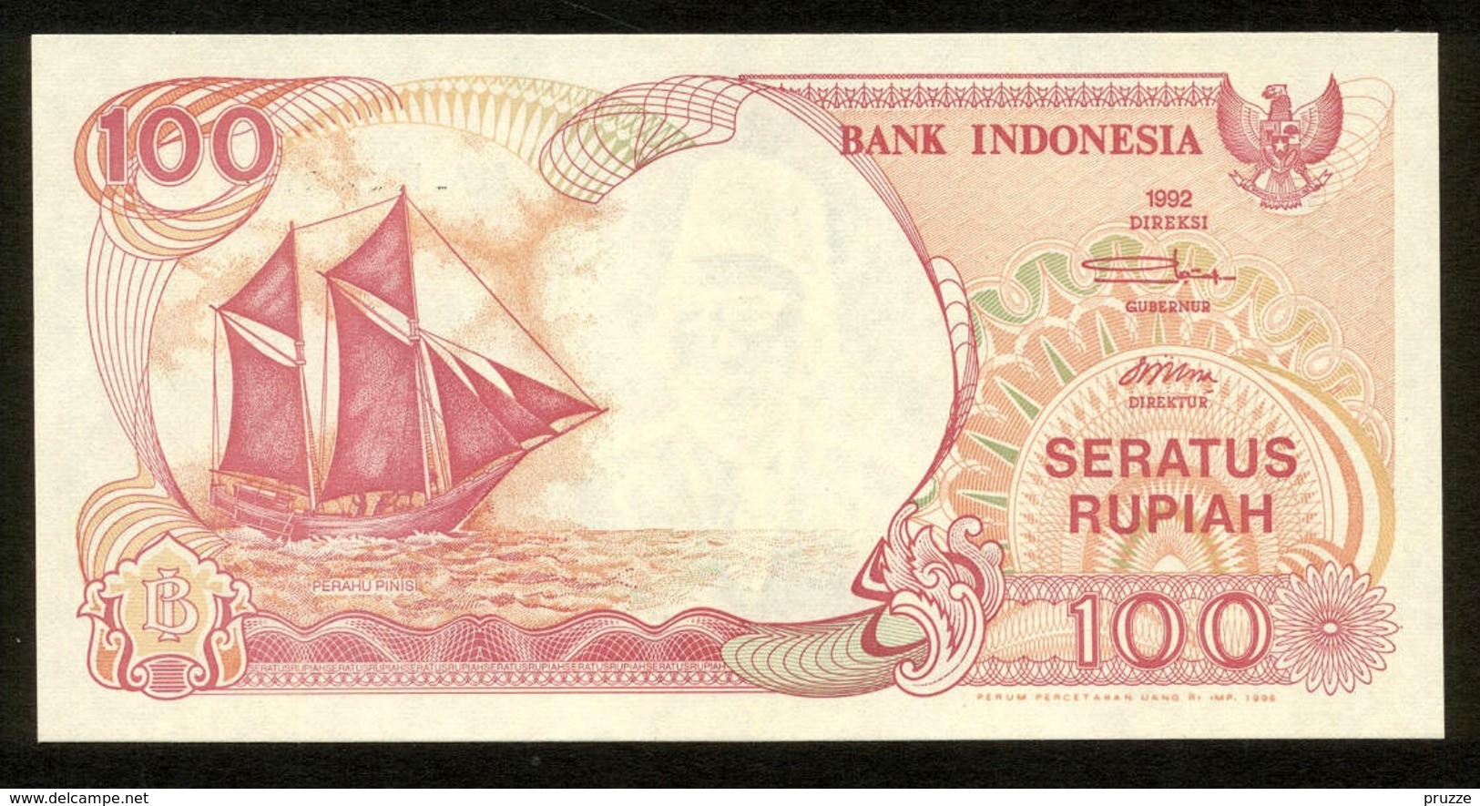 Indonesien 1992, 100 Rupiah - UNC, Kassenfrisch - Indonesia