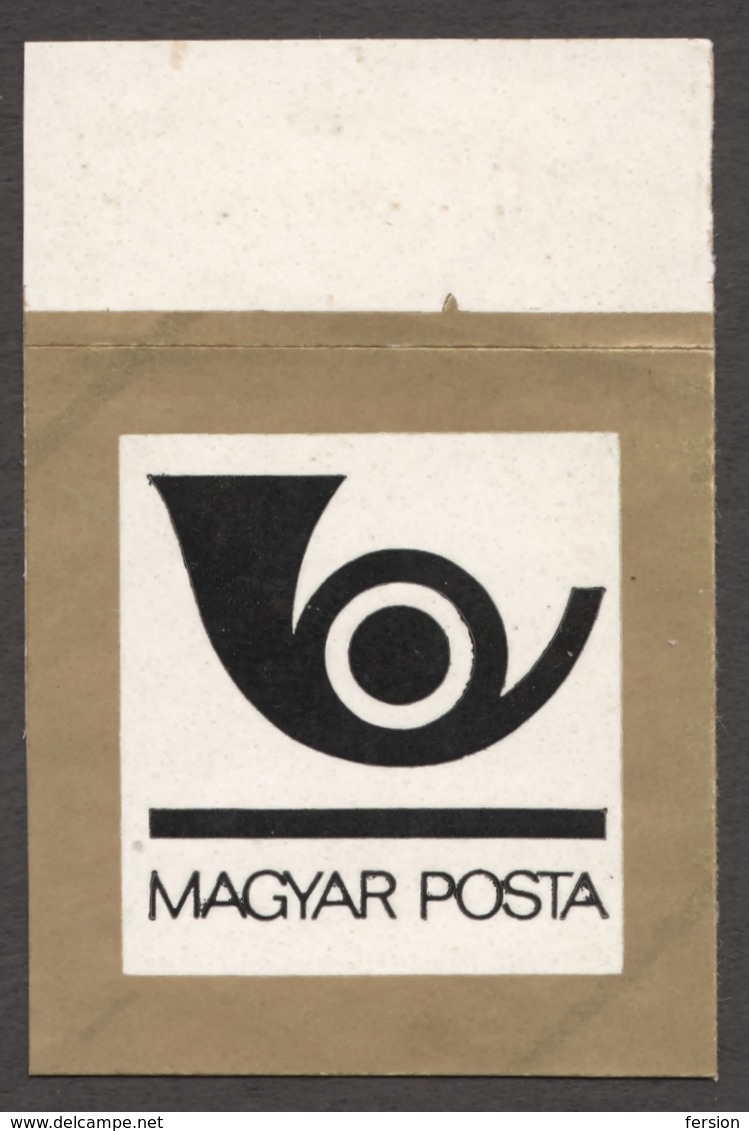 Seal Stamp HUNGARIAN POST - Self Adhesive Vignette Label Cinderella CLOSE - NOT USED - Hungary 1980's - Horn - Poste