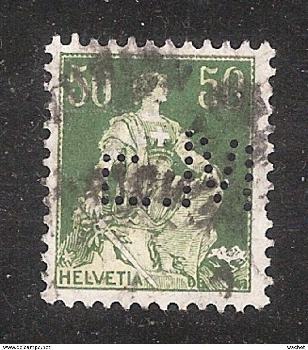 Perfin/perforé/lochung Switzerland No 103  1908-1933 - Hélvetie Assise Avec épée   E.M.  E. Muller & Cie - Gezähnt (perforiert)