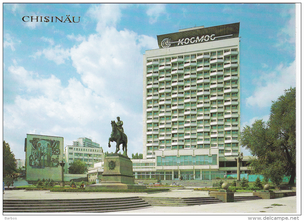 Moldova  Moldawien  Moldau   1990  ;  Chisinau ; Cosmos Hotel In Kotovsky Square ; Postcard - Moldova