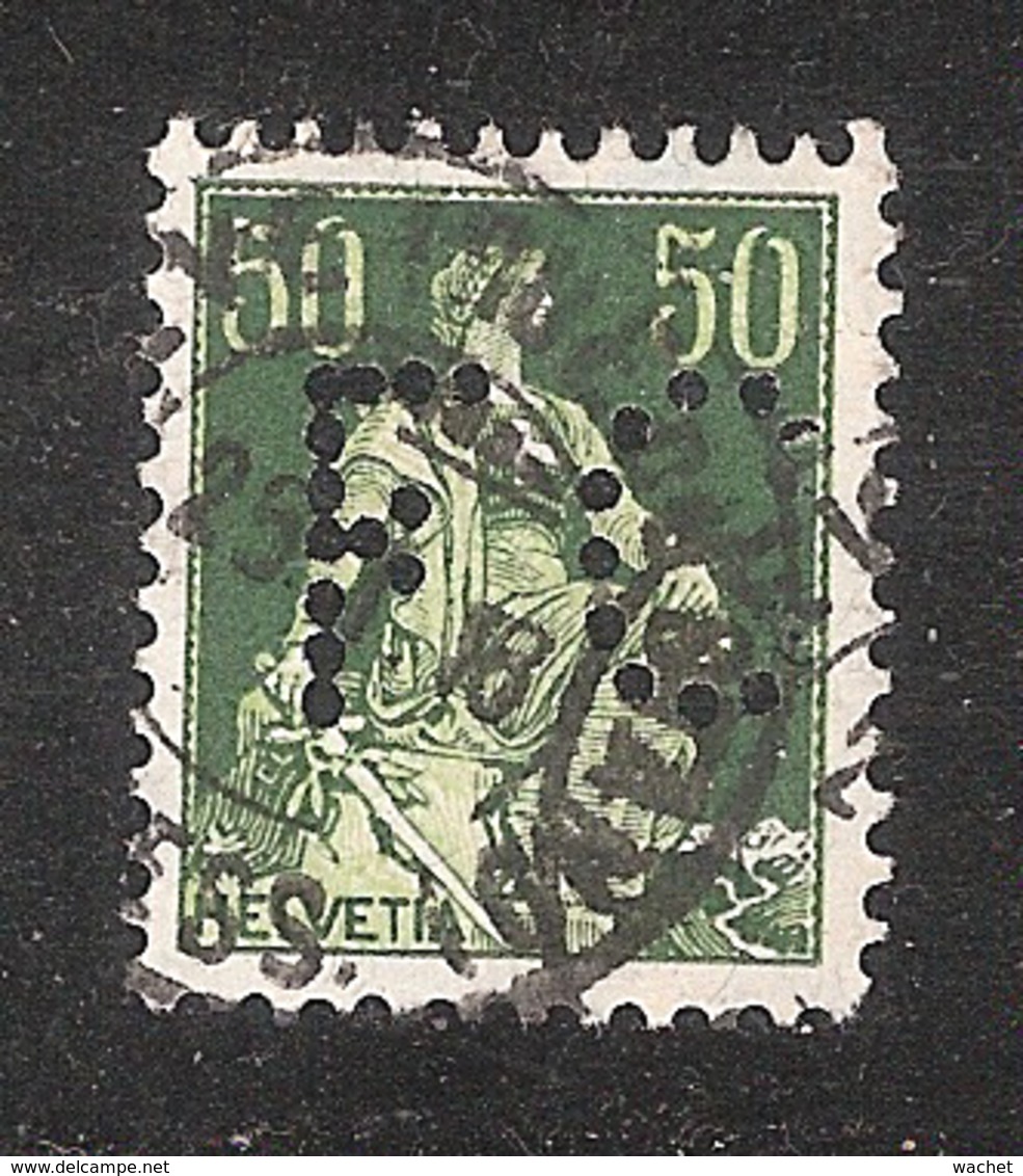 Perfin/perforé/lochung Switzerland No 103  1908-1933 - Hélvetie Assise Avec épée   FC  Flegenheimer & Cie - Perforadas