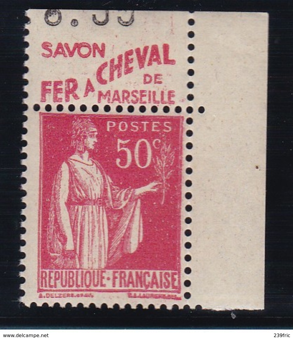 PUBLICITE: TYPE PAIX 50C ROUGE FER A CHEVAL-savon De Marseille ACCP 800 NEUF** - Other & Unclassified