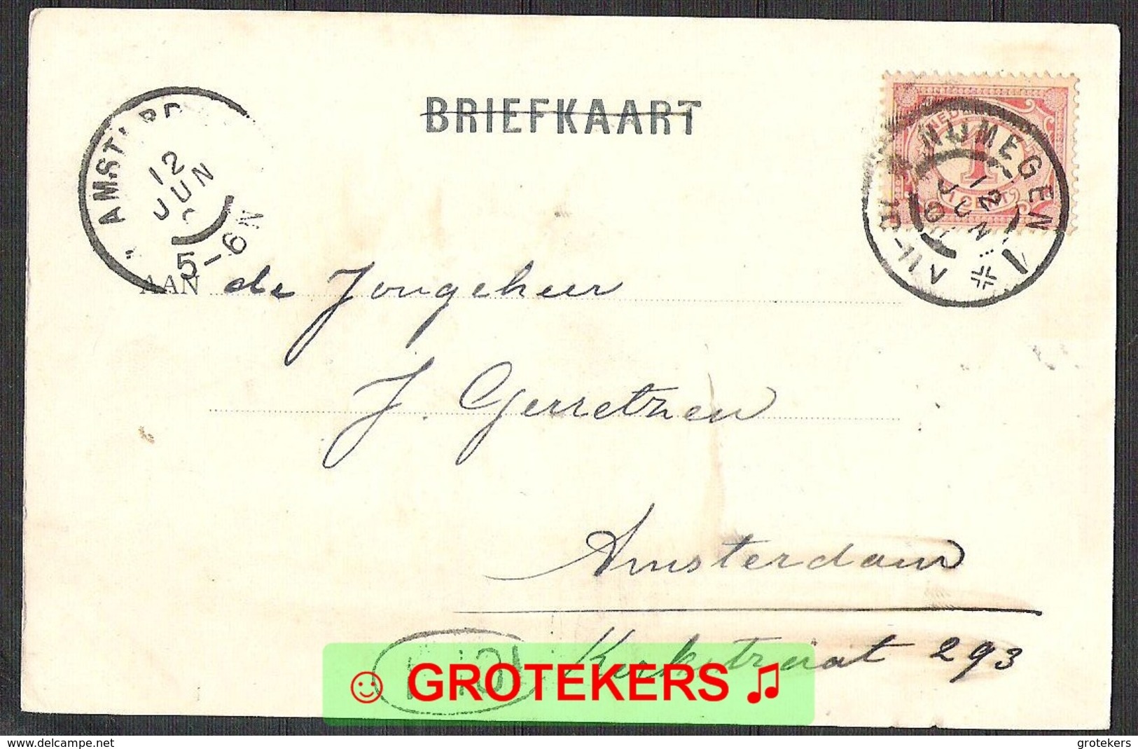 NIJMEGEN Belvédère Met Eenzame Wandelaar 1901 Grootrondstempel Nijmegen 1 - Nijmegen