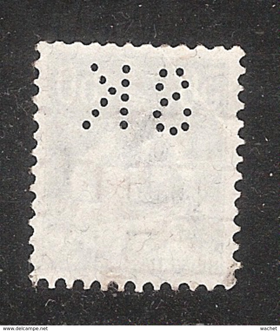 Perfin/perforé/lochung Switzerland No 103  1908-1933 - Hélvetie Assise Avec épée    S K  Schweizerische Kreditanstalt - Perforés