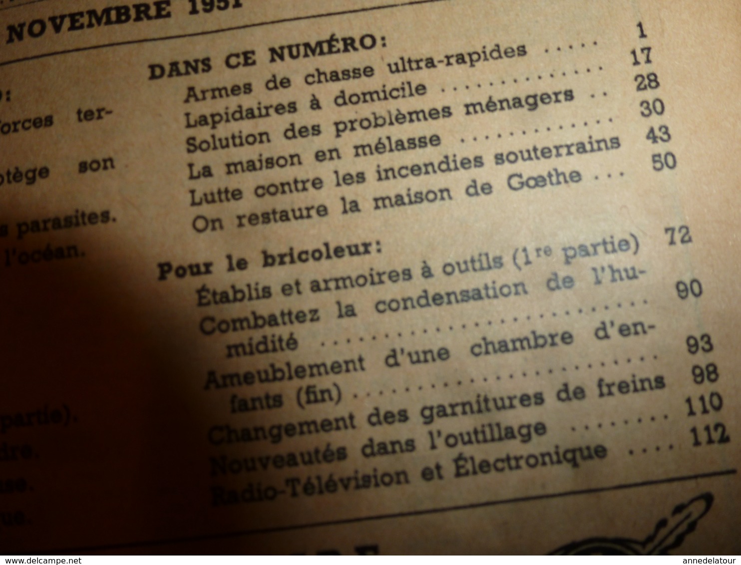 1951 MÉCANIQUE POPULAIRE:La Maison En Mélasse;Contre L'humidité ; Nouvelles Espèces D'arbres ; Automobile De Demain;etc - Otros & Sin Clasificación