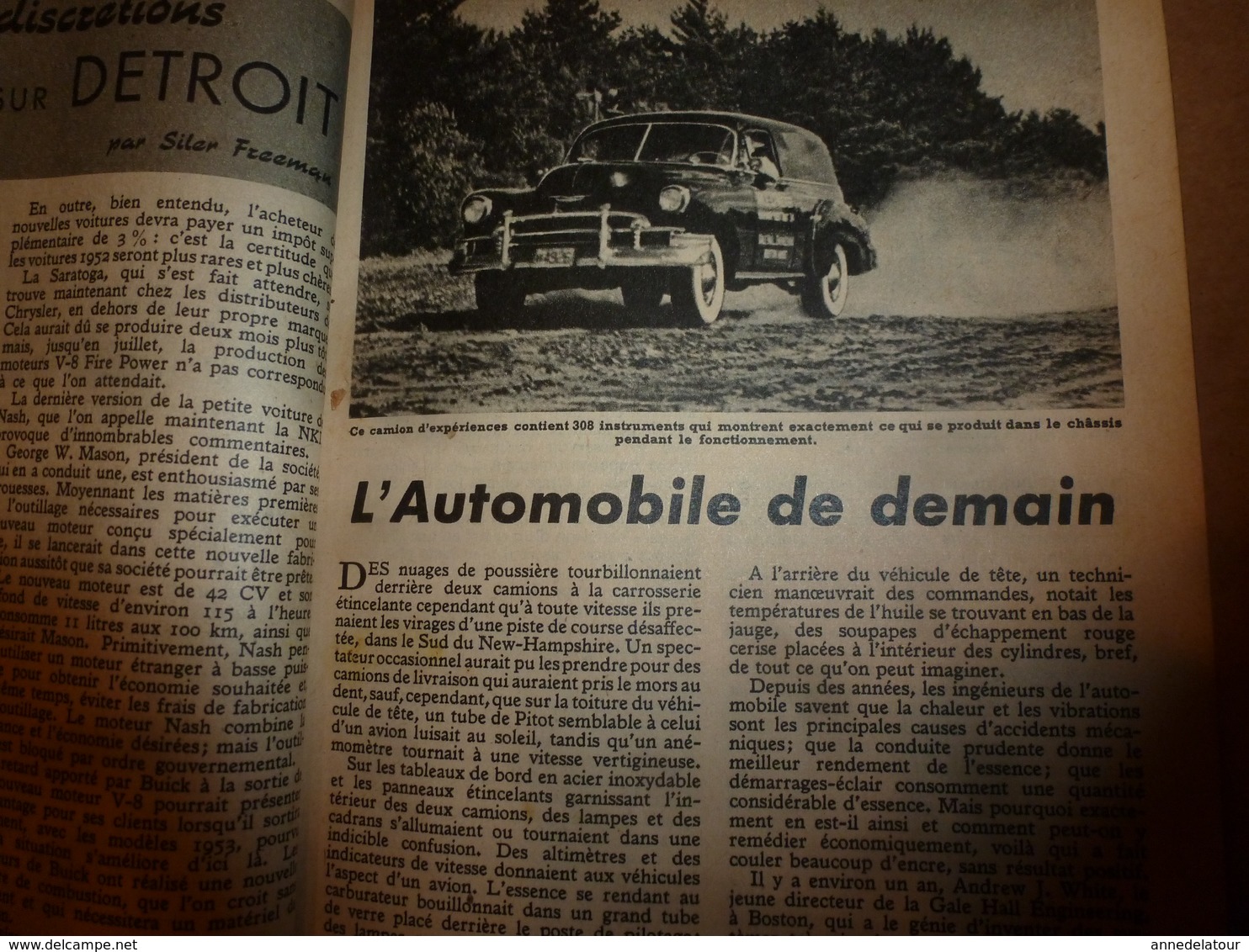 1951 MÉCANIQUE POPULAIRE:La maison en mélasse;Contre l'humidité ; Nouvelles espèces d'arbres ; Automobile de demain;etc