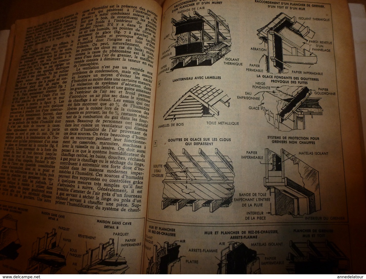 1951 MÉCANIQUE POPULAIRE:La maison en mélasse;Contre l'humidité ; Nouvelles espèces d'arbres ; Automobile de demain;etc