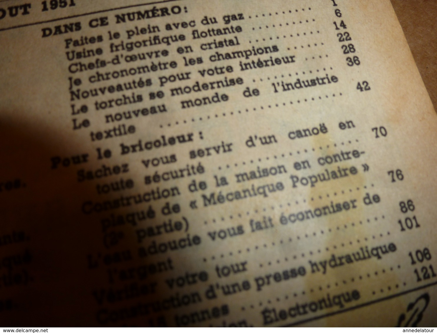 1951 MÉCANIQUE POPULAIRE:Le Torchis Se Modernise;Il N'y A Pas D'âge Pour L'alpinisme ; Construction D'un Portail ; Etc - Autres & Non Classés