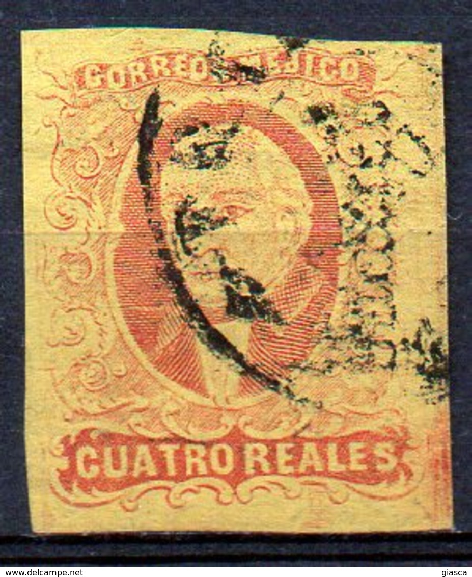 MEXICO : C043  =  1861  4 R. Used : Beautifull - Messico