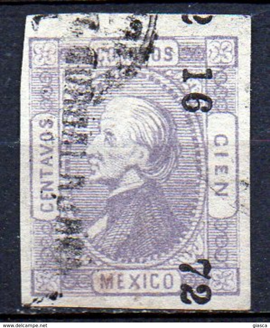 MEXICO : C048  -  1872  100 C. Used Imperforated - Messico