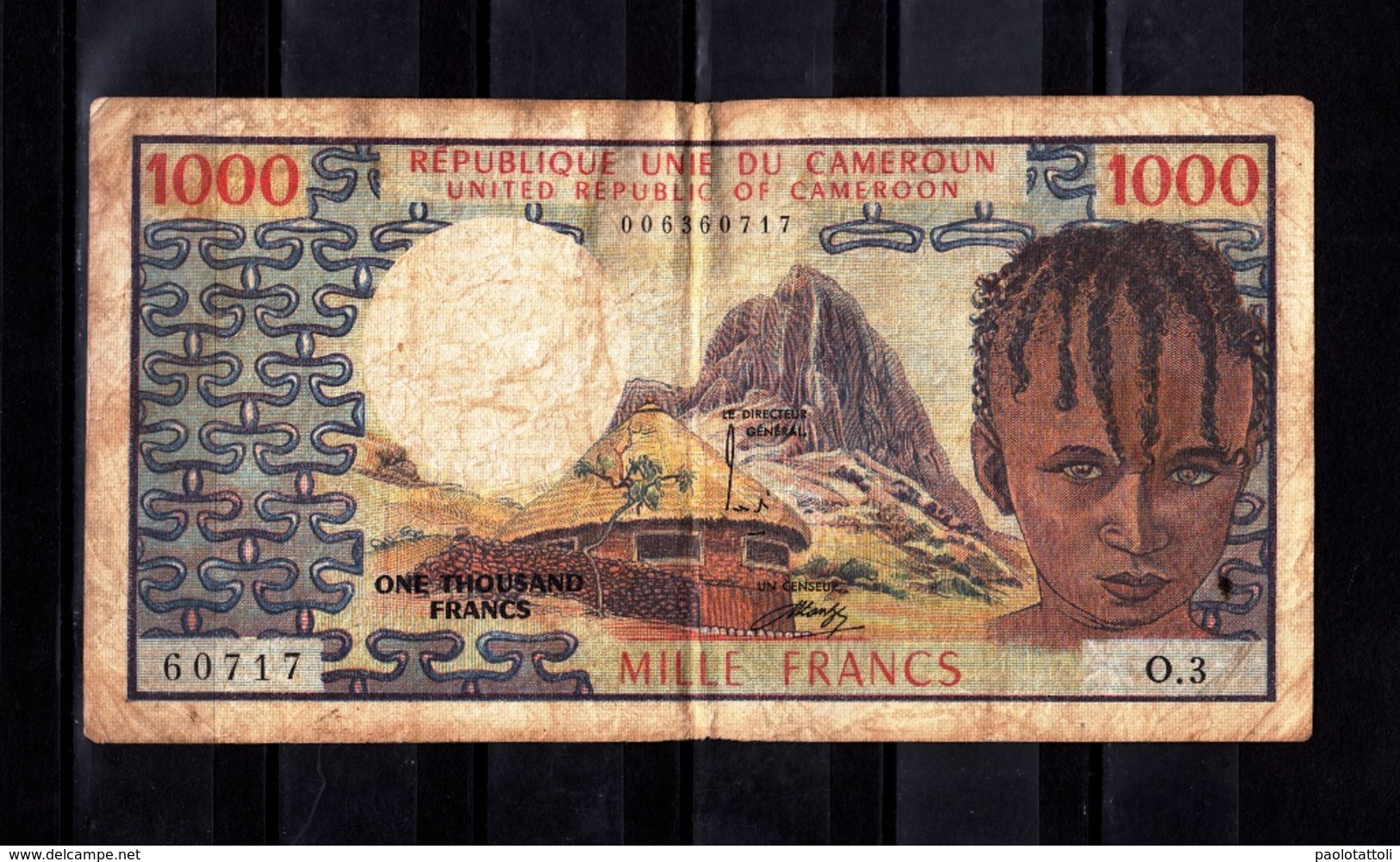 Cameroun,- 1000 Francs. Banque De Etats De L'Afrique Centrale. RECTO O3 - Cameroon