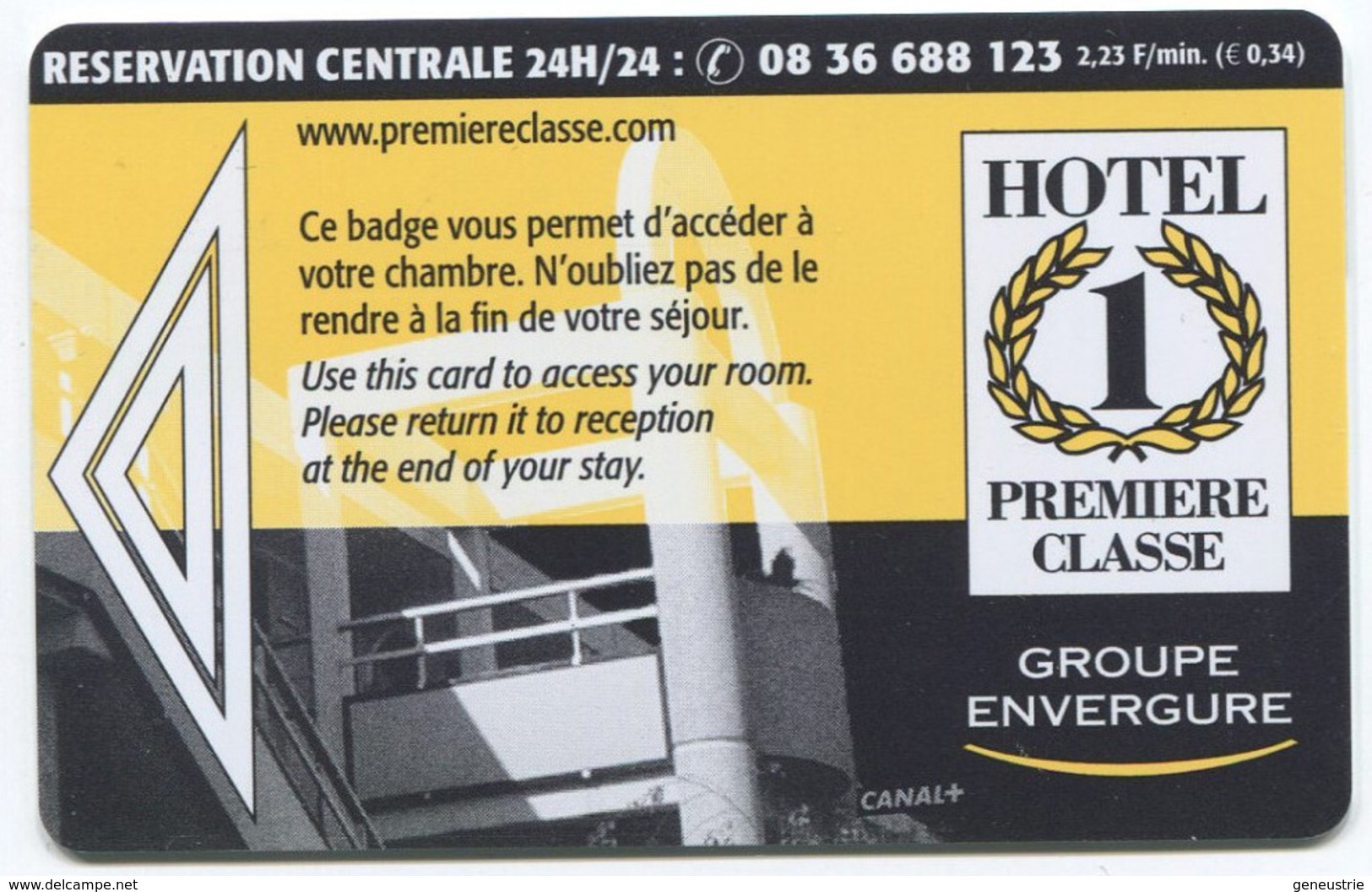 Carte D'hôtel "Première Classe" Hotel Card - Cartes D'hotel