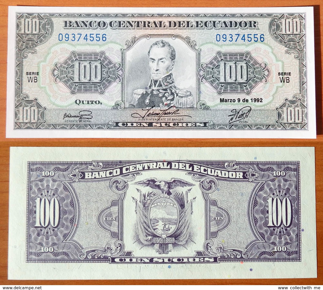 Ecuador 100 Sucres 1992 UNC - Ecuador