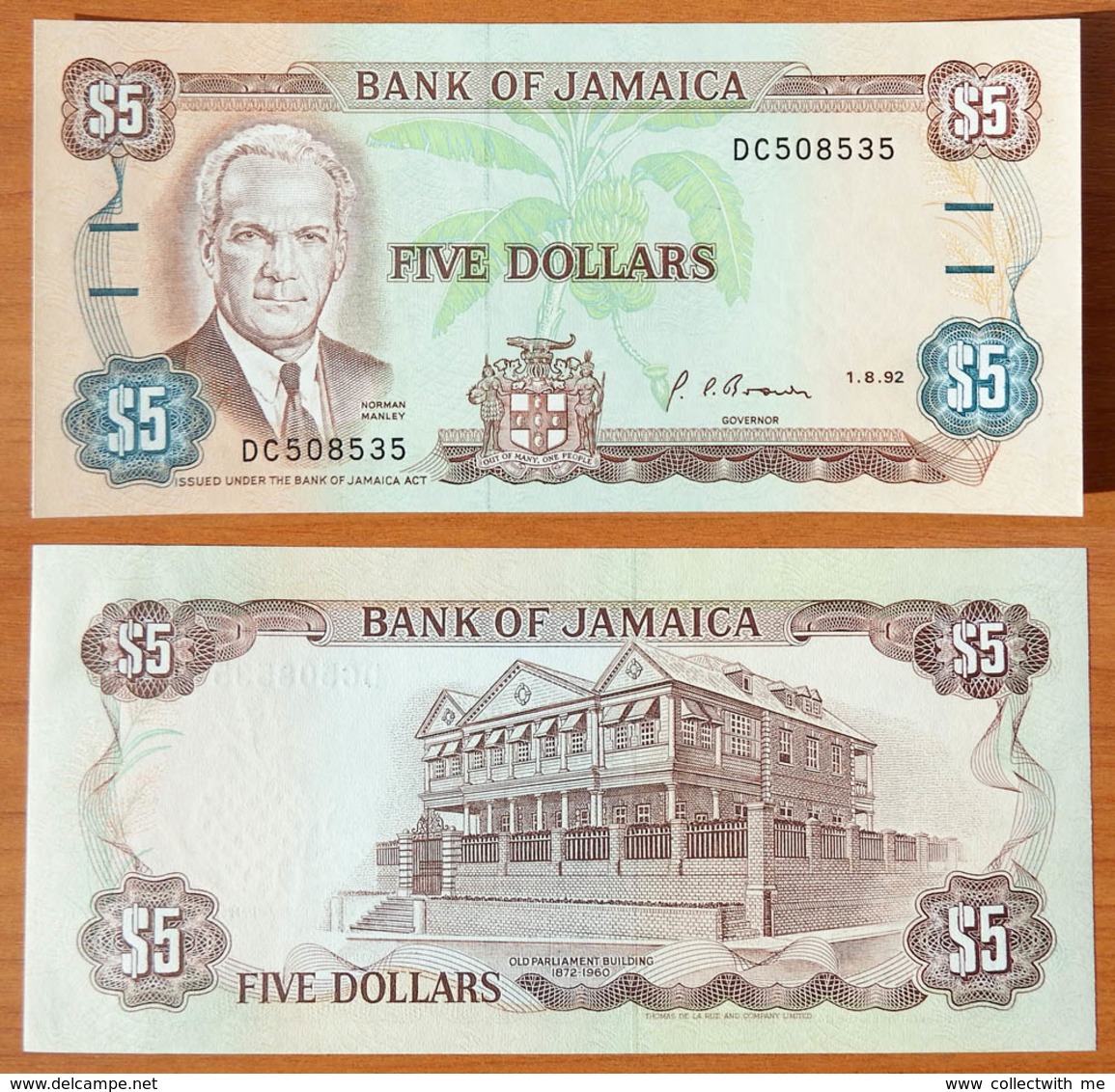 Jamaica 5 Dollars 1992 UNC - Jamaique