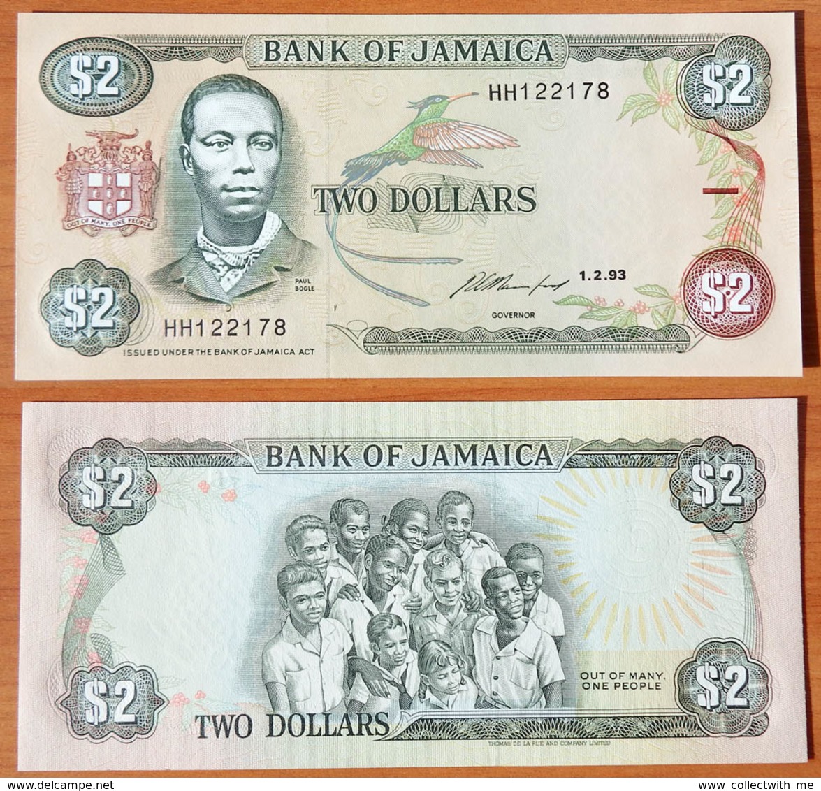 Jamaica 2 Dollars 1993 UNC - Giamaica