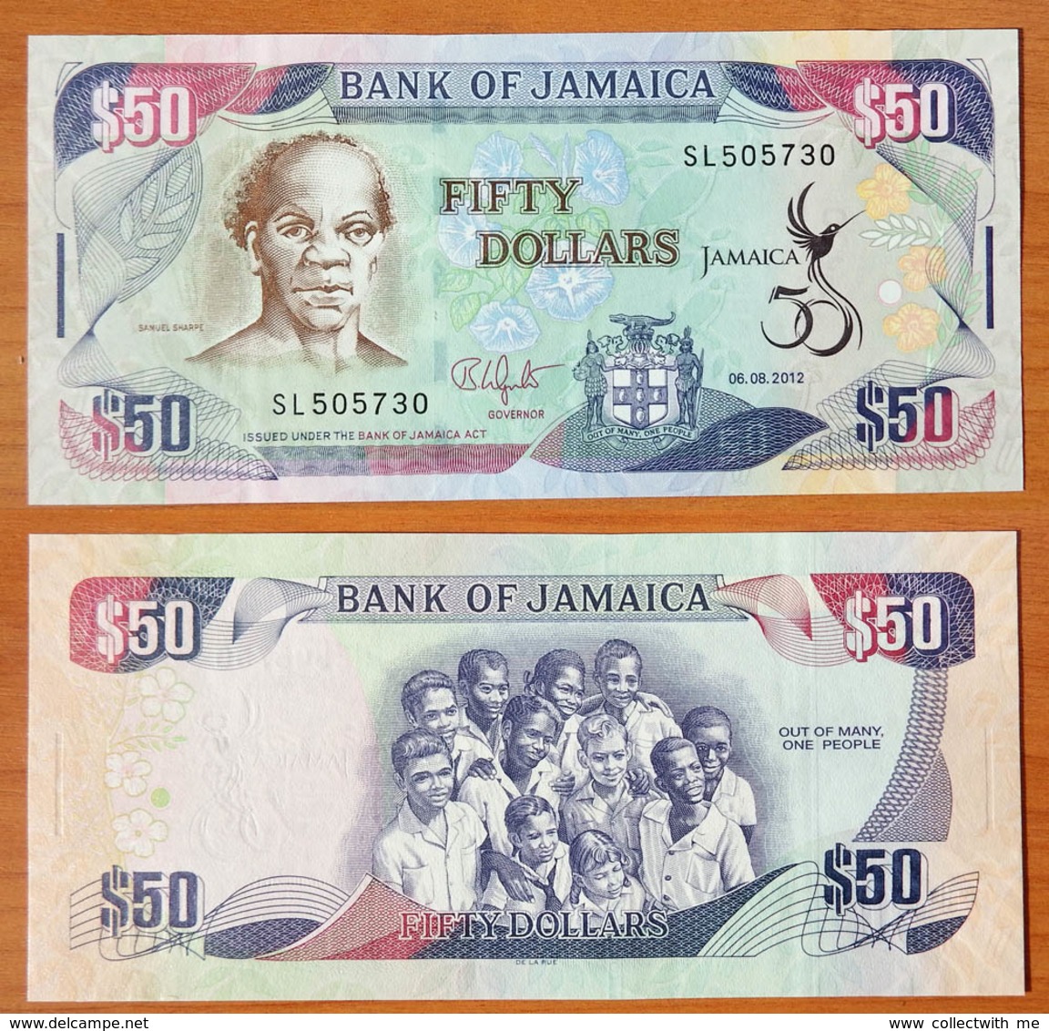 Jamaica 50 Dollars 2012 UNC Commemorative Note - Giamaica