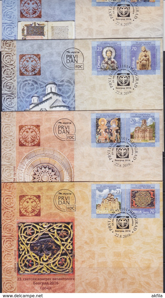 Serbia 2016 Byzantine Studies, FDC - Serbien