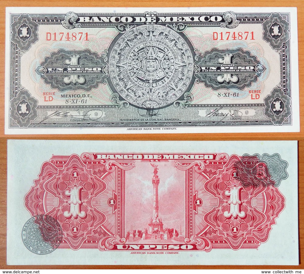 Mexico 1 Peso 1961 UNC - México