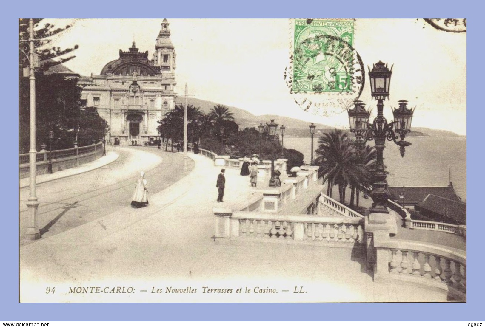 CPA - Monte-Carlo - 94. Les Nouvelles Terrasses Et Le Casino .- LL - Les Terrasses