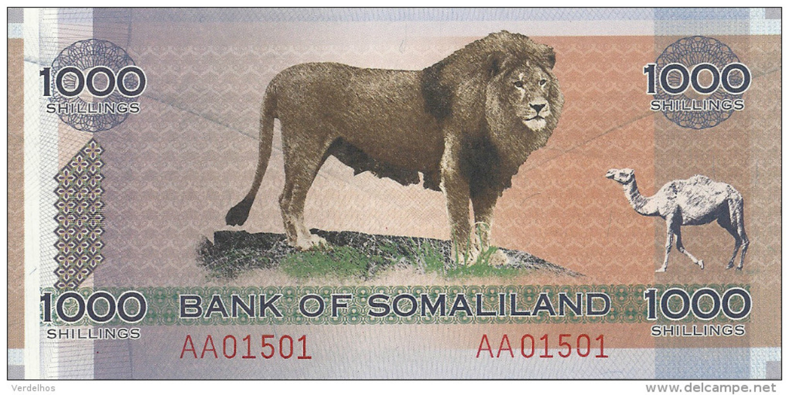 SOMALILAND 1000 SHILLINGS 2006 UNC P CS1 - Somalie