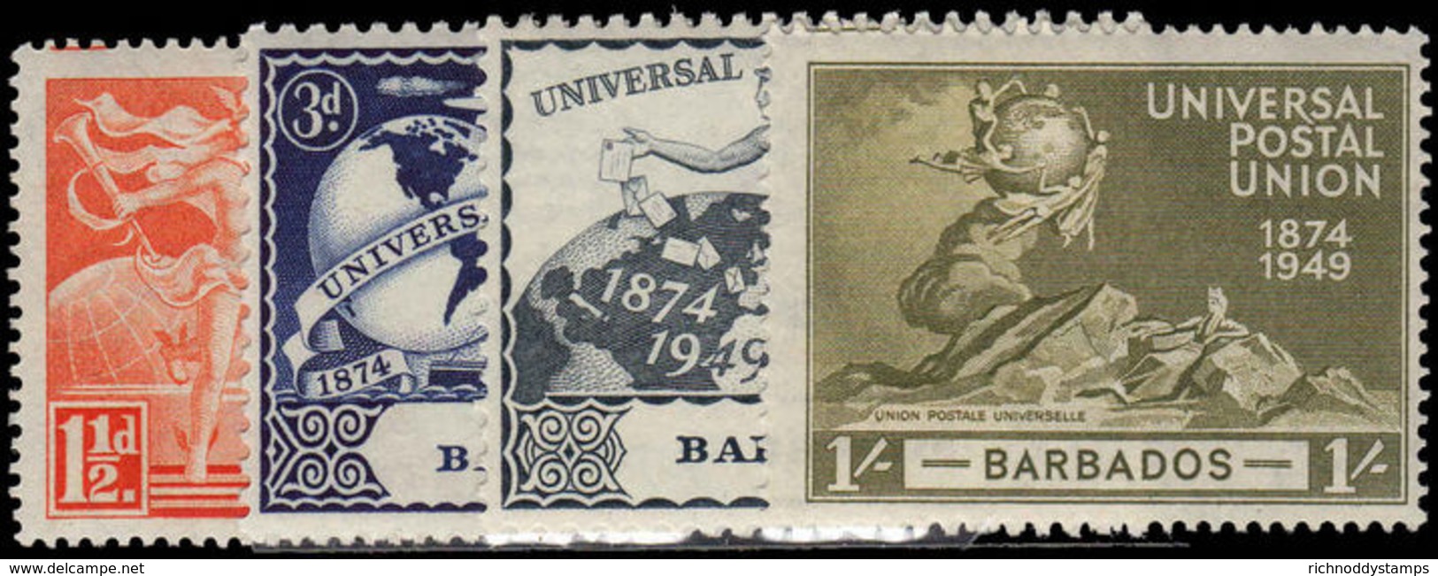 Barbados 1949 UPU Fine Unmounted Mint. - Barbados (...-1966)