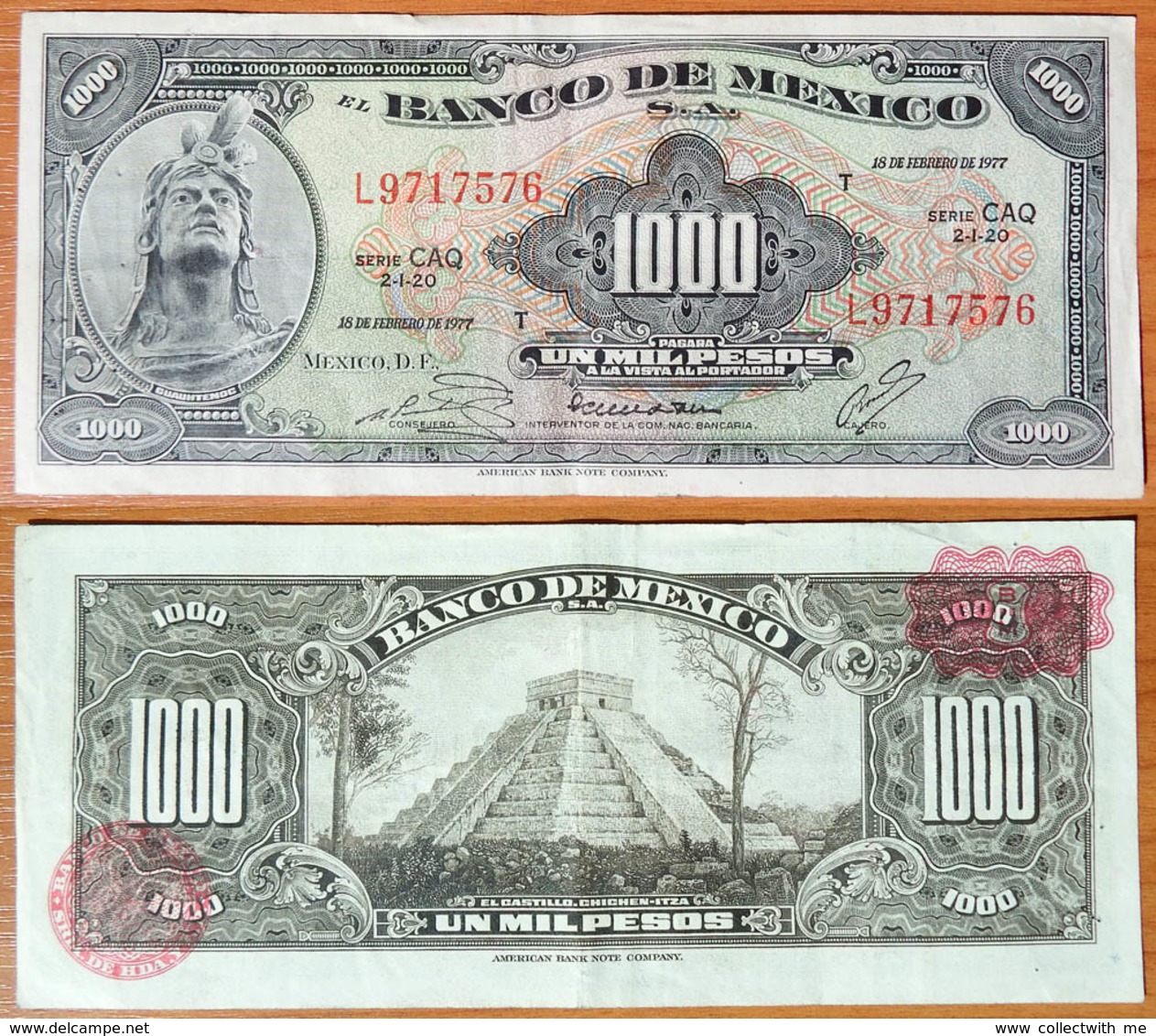 Mexico 1000 Pesos 1977 Red Seals - Mexique