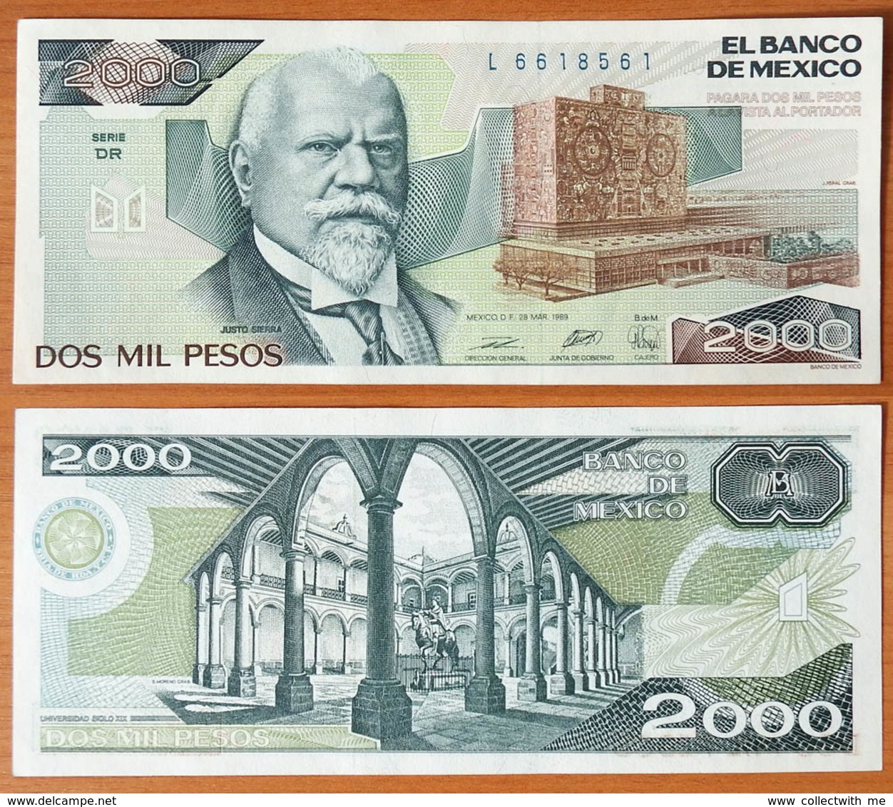 Mexico 2000 Pesos 1989 UNC (Sign.1) P-86c - Mexique