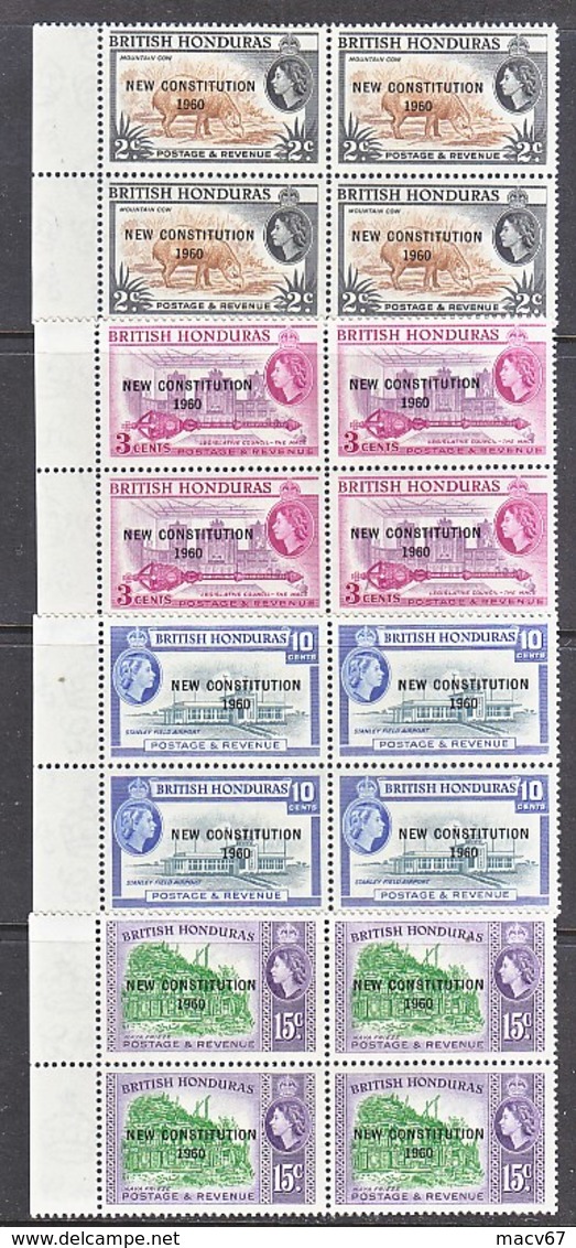 BRITISH  HONDURAS  159-62  **  NEW  CONSTITUTION - British Honduras (...-1970)