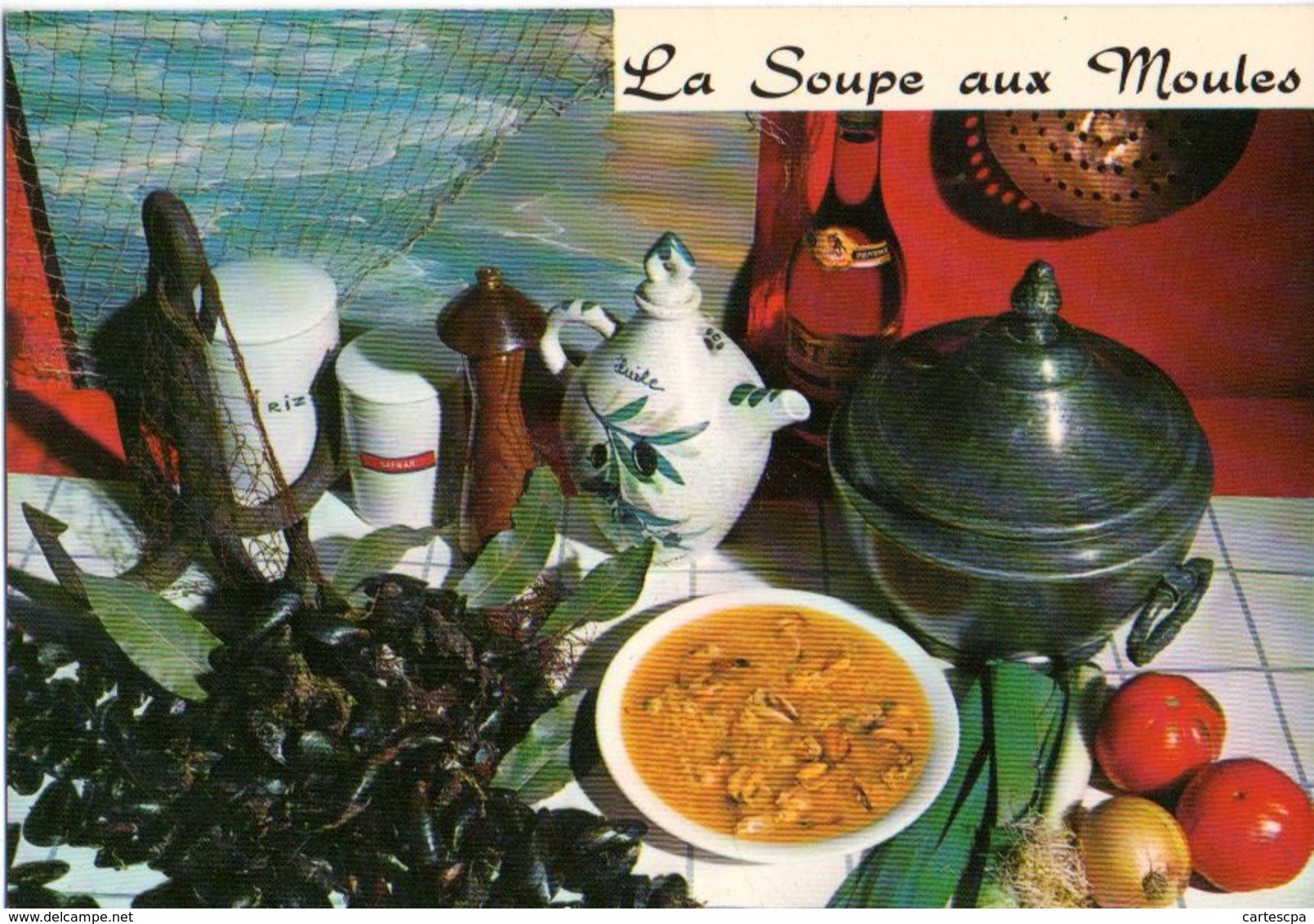 Recette De Cuisine La Soupe Aux Moules CPM Ou CPSM - Recettes (cuisine)