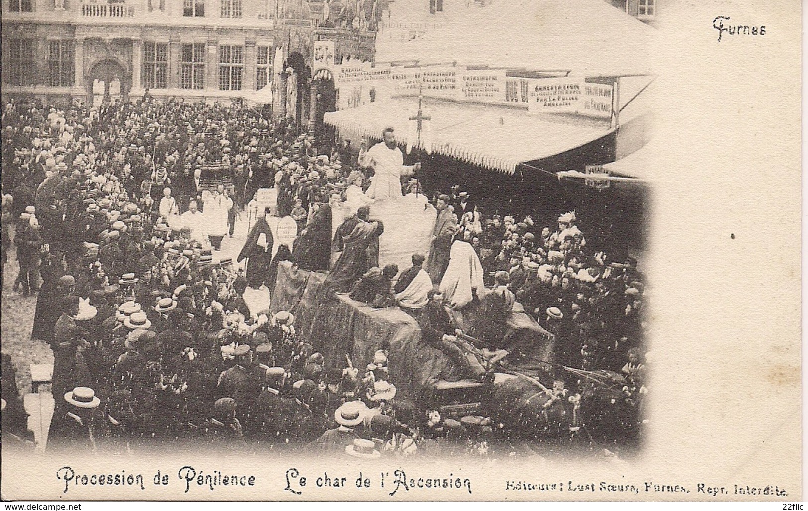 VEURNE  FURNES PROCESSION DE PENITENCE  LE CHAR DE L'ASCEBSION - Veurne