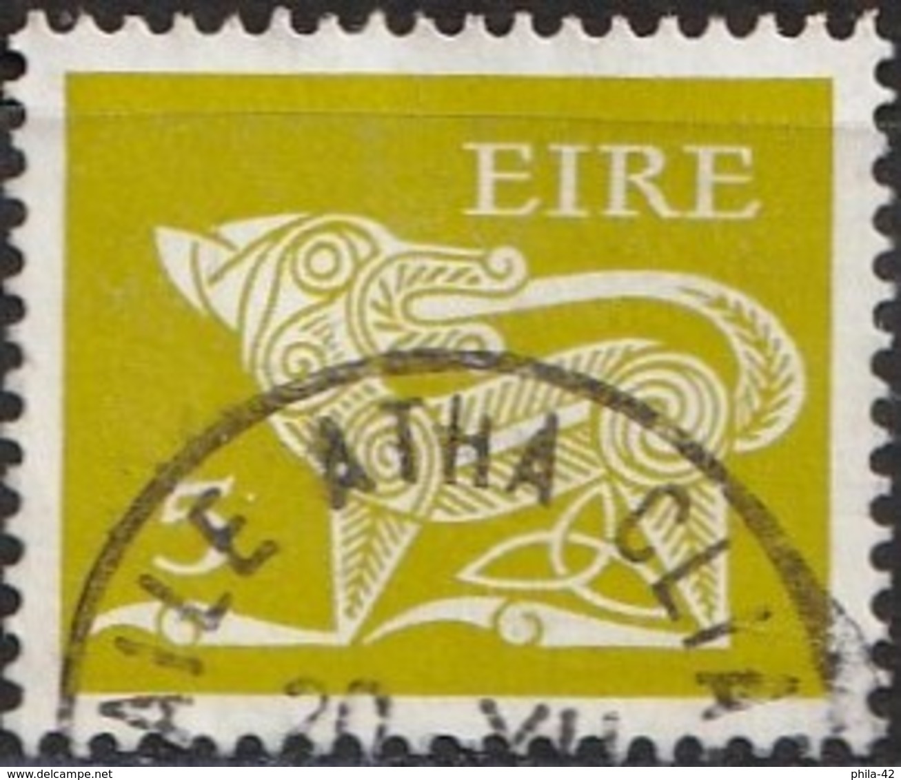 Ireland 1974 - Stylised Dog ( Mi 298 ZA - YT 318E ) Perf. 15 - Oblitérés