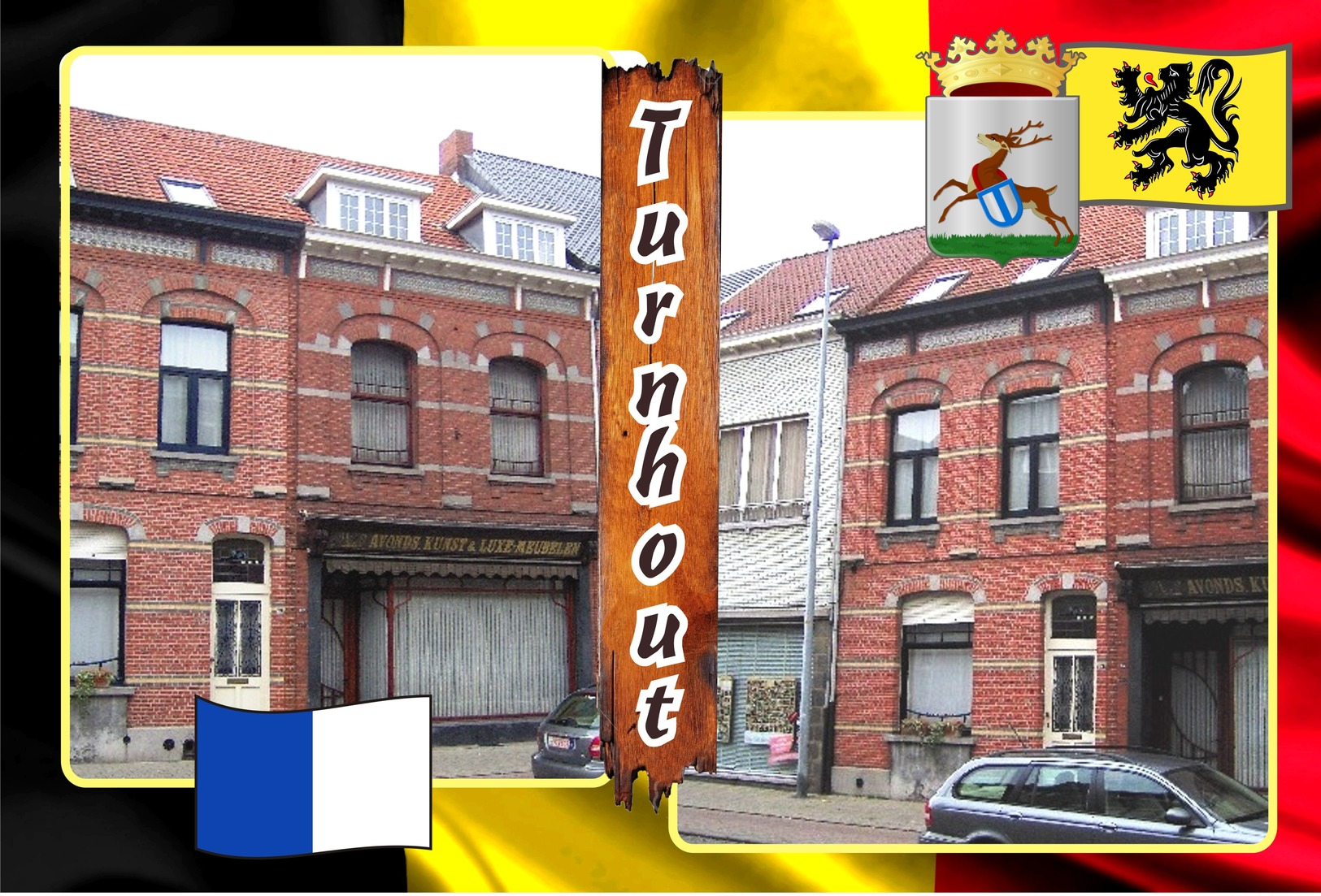 Postcard, REPRODUCTION, Municipalities Of Belgium, Turnhout Duplex 46 - Cartes Géographiques