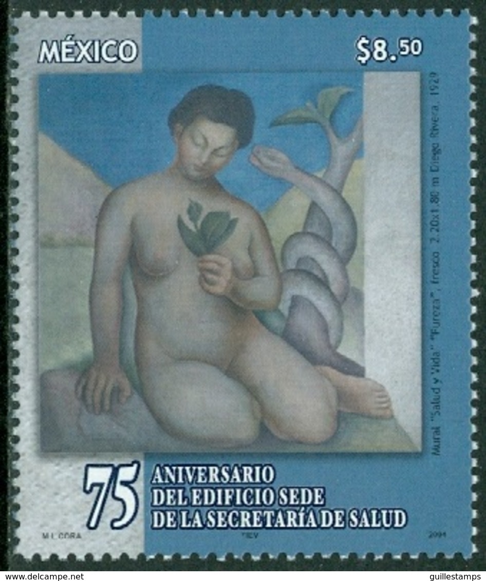 MEXICO 2004 HEALTH SECRETARIAT ANNIVERSARY, NUDE PAINTING** (MNH) - Mexique